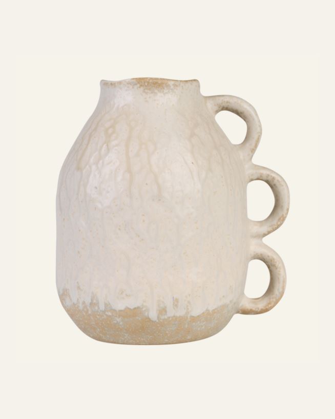Vas ljusbeige - 19,8x16,3x21,5 cm ljusbeige - 1
