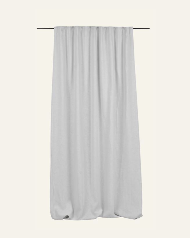 Ljusdämpande linnegardin vit - 135x250 cm vit - 1