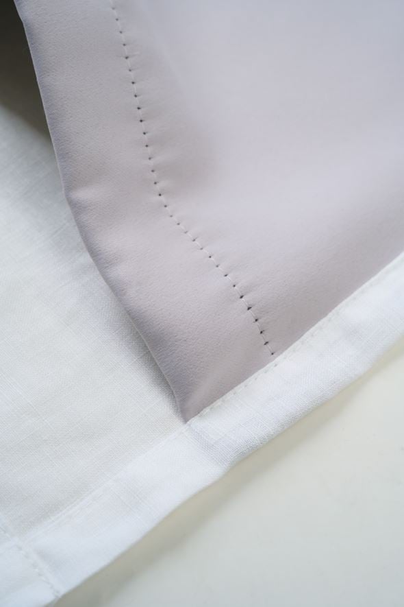 Ljusdämpande linnegardin vit - 4