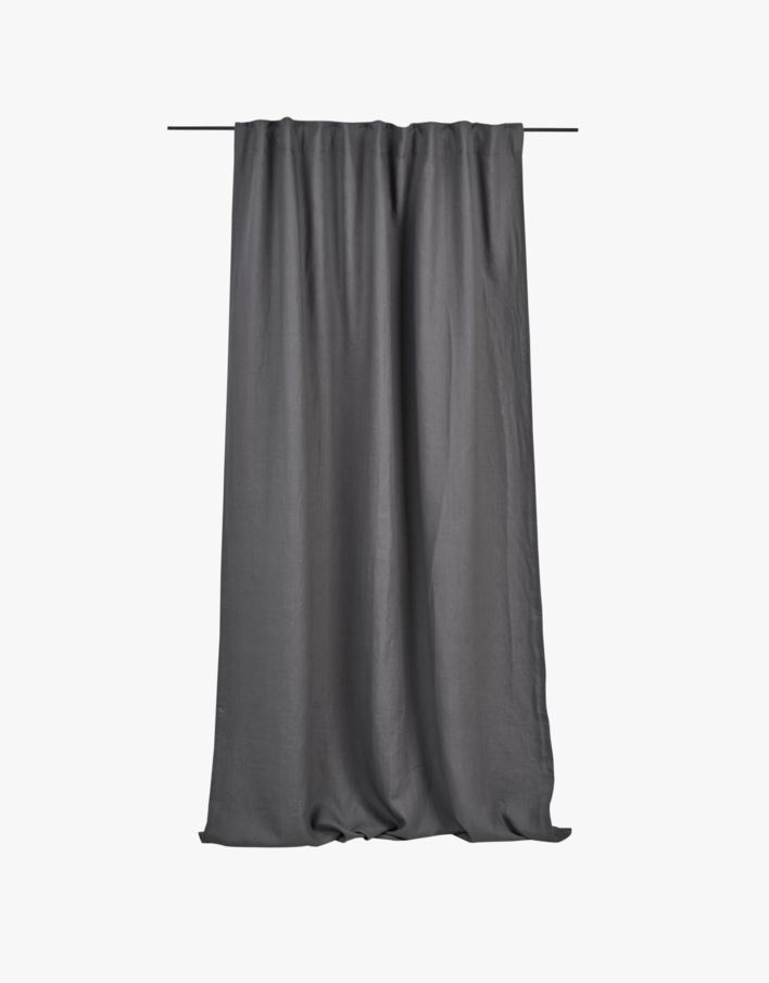 Ljusdämpande linnegardin mörkgrå - 135x300 cm mörkgrå - 1