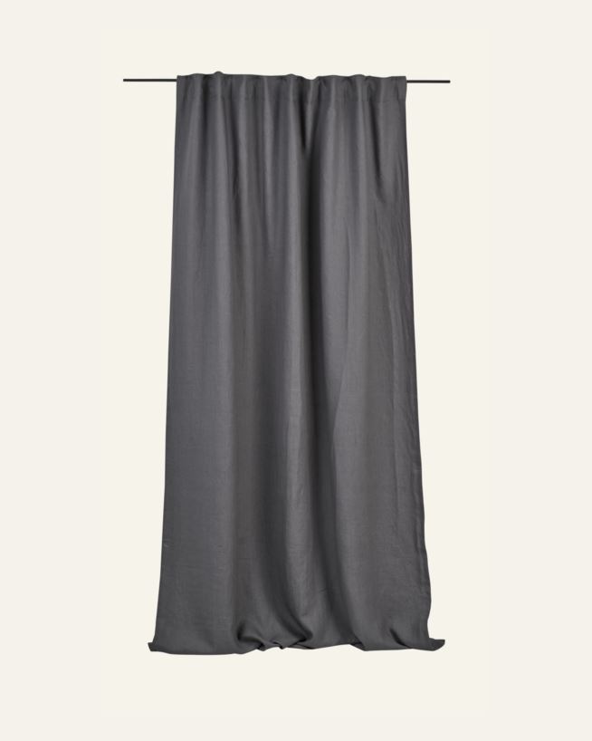 Ljusdämpande linnegardin mörkgrå - 135x300 cm mörkgrå - 1