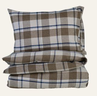 Montana påslakanset i garnfärgad flanell multi/brun