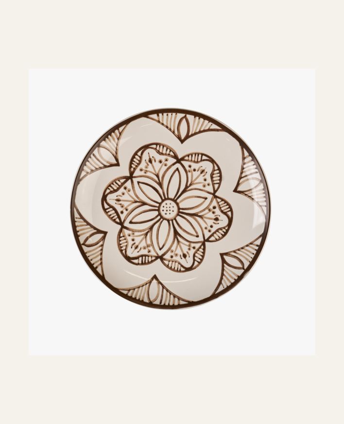 Tallrik brun - ø20,5 brun - 1