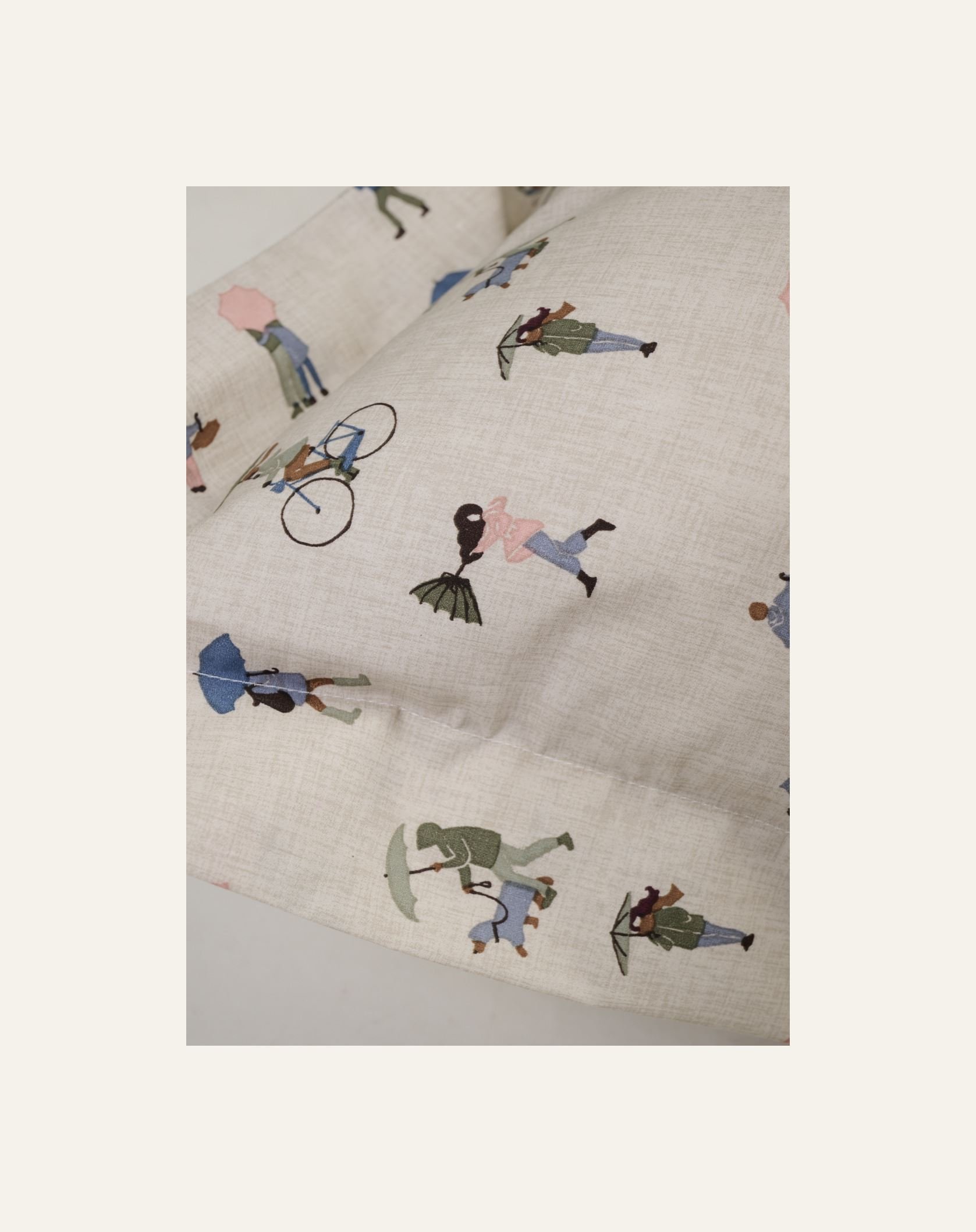 Örngott i bomull multi/grön - 2