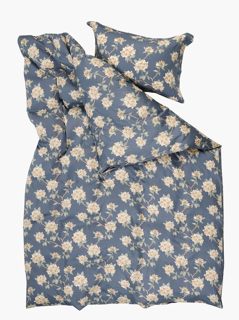 Påslakanset i satin dimblå - 2