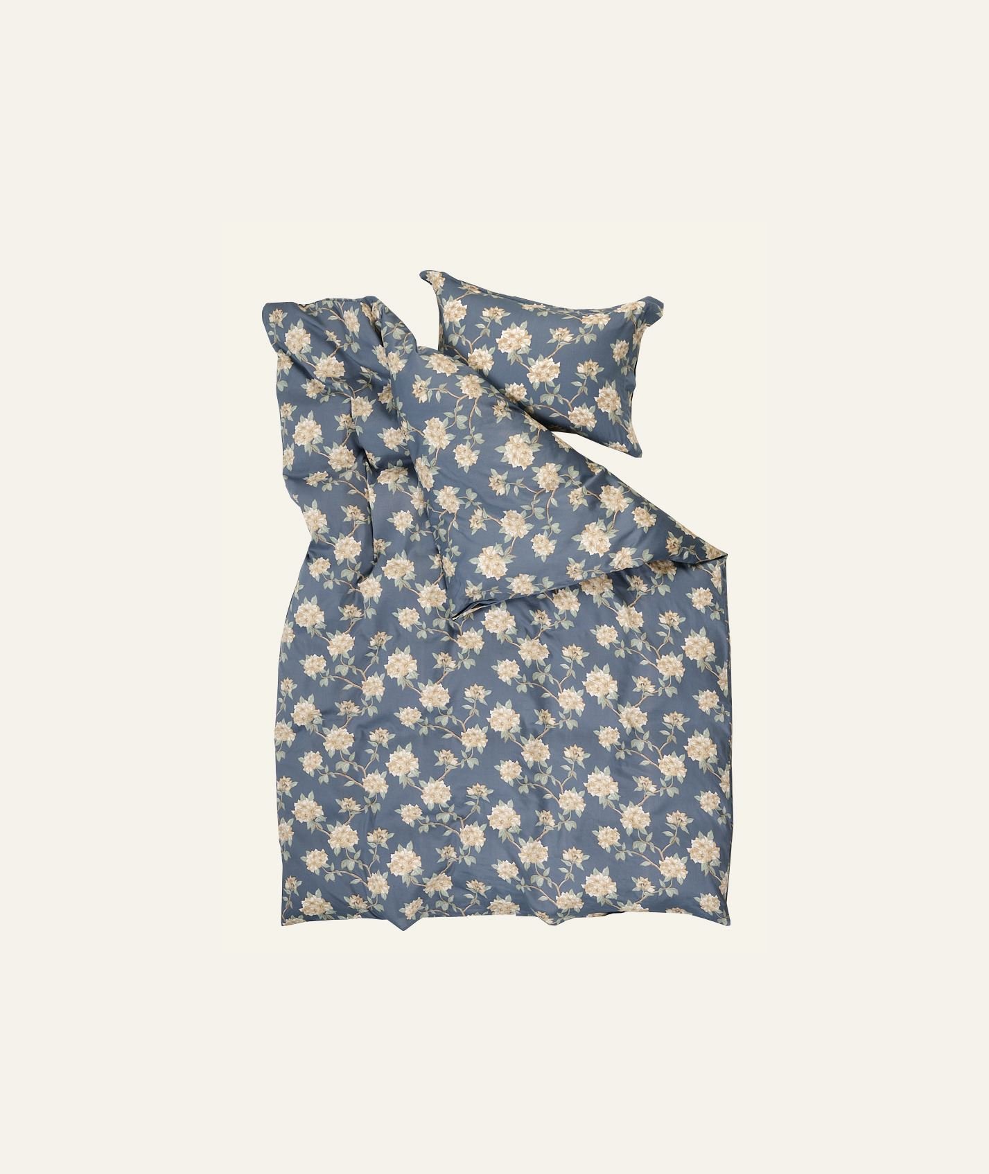 Påslakanset i satin dimblå - 2