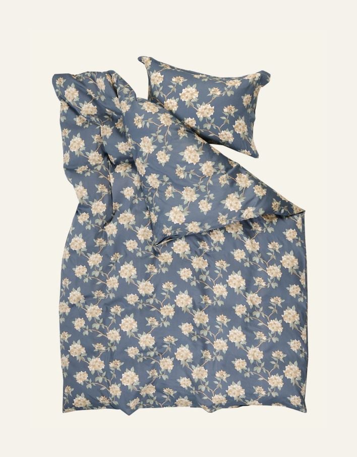 Påslakanset i satin dimblå - 2