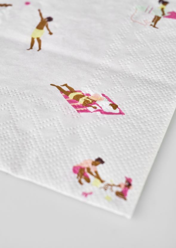 Köksservetter multi/rosa - 3