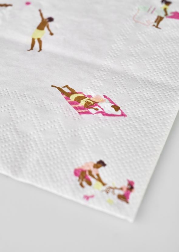 Köksservetter multi/rosa - 3