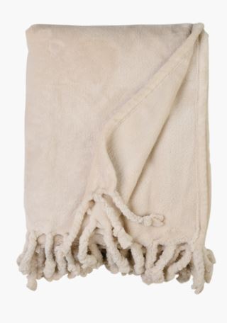 Jules fleecepläd ljusbeige