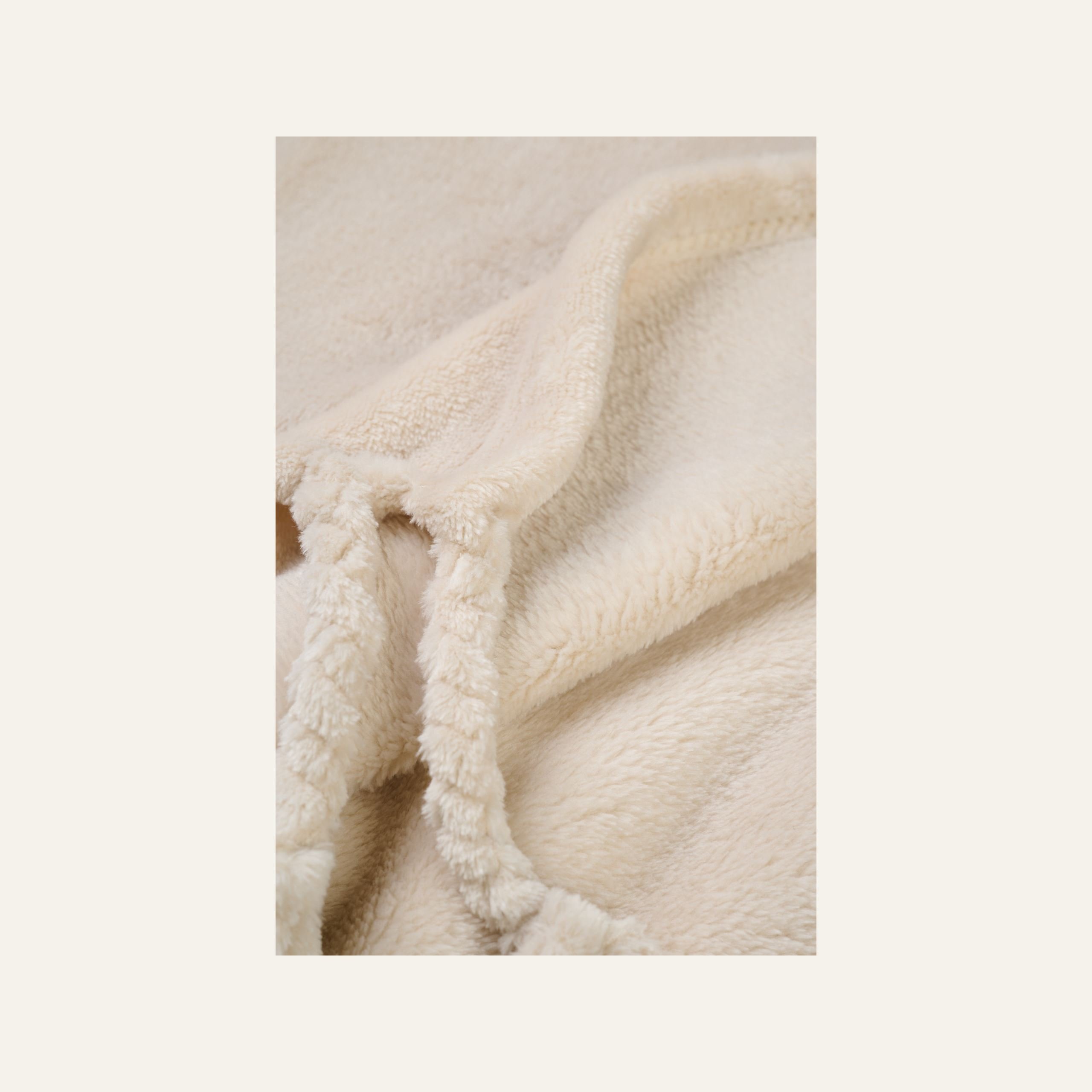 Fleecepläd ljusbeige - 2