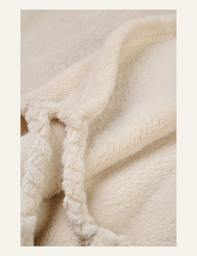 Fleecepläd ljusbeige - 2