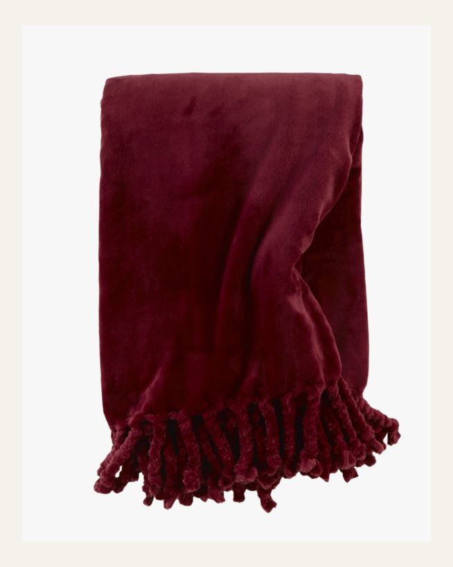 Fleecepläd burgundy - 130x170 cm burgundy - 1