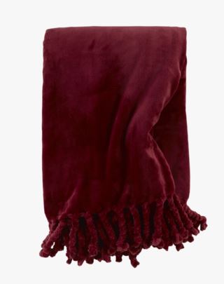 Jules fleecepläd burgundy