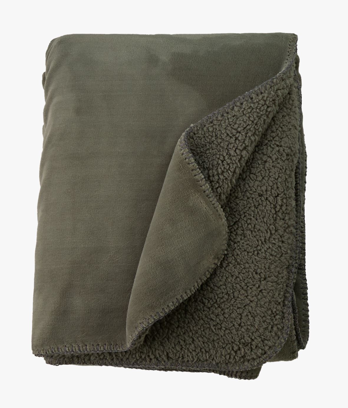 Fleecepläd olivgrön - 2