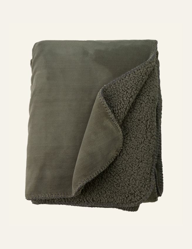 Fleecepläd olivgrön - 2