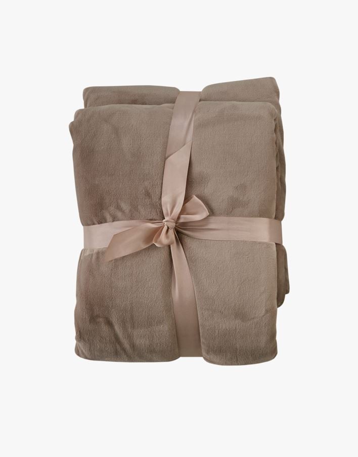 Fleecepläd taupe - 130x170 cm taupe - 1