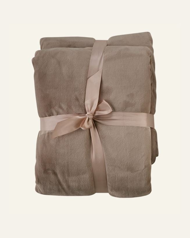 Fleecepläd taupe - 130x170 cm taupe - 1