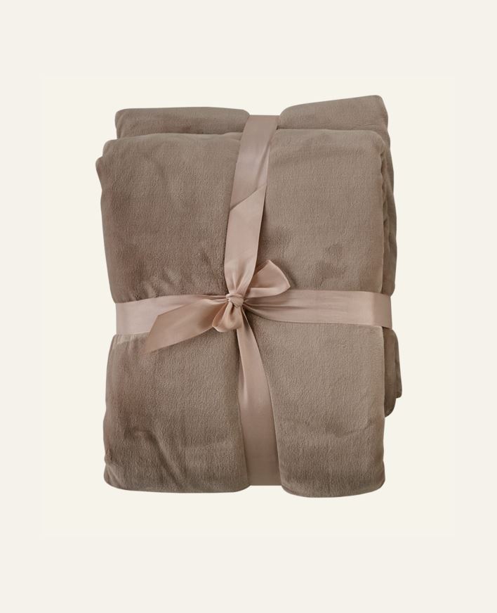 Fleecepläd taupe - 130x170 cm taupe - 1