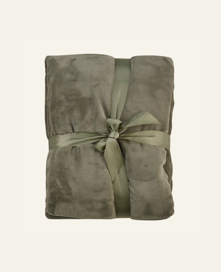 Fleecepläd olivgrön - 130x170 cm olivgrön - 1