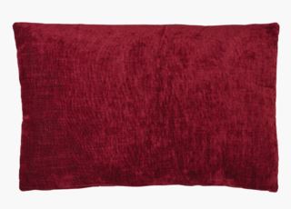 Carlo prydnadskudde mörkröd