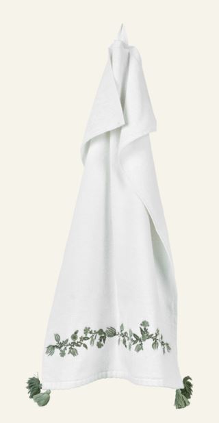 Chloe embrodiery handduk  vit
