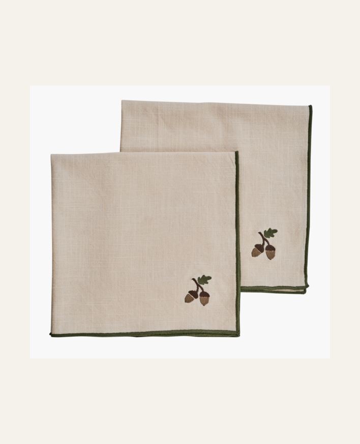 2-pack tygservetter beige - 45x45 cm beige - 1
