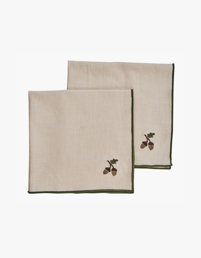 2-pack tygservetter beige - 45x45 cm beige - 1