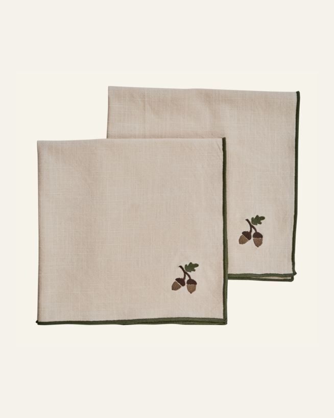 2-pack tygservetter beige - 45x45 cm beige - 1
