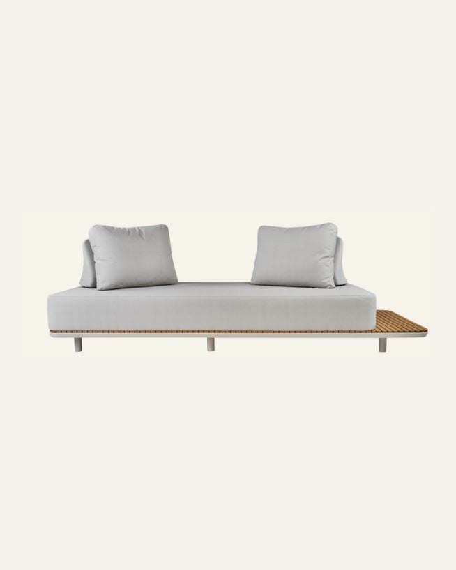 Loungesoffa offwhite - 96,5x253x31,5 cm offwhite - 1