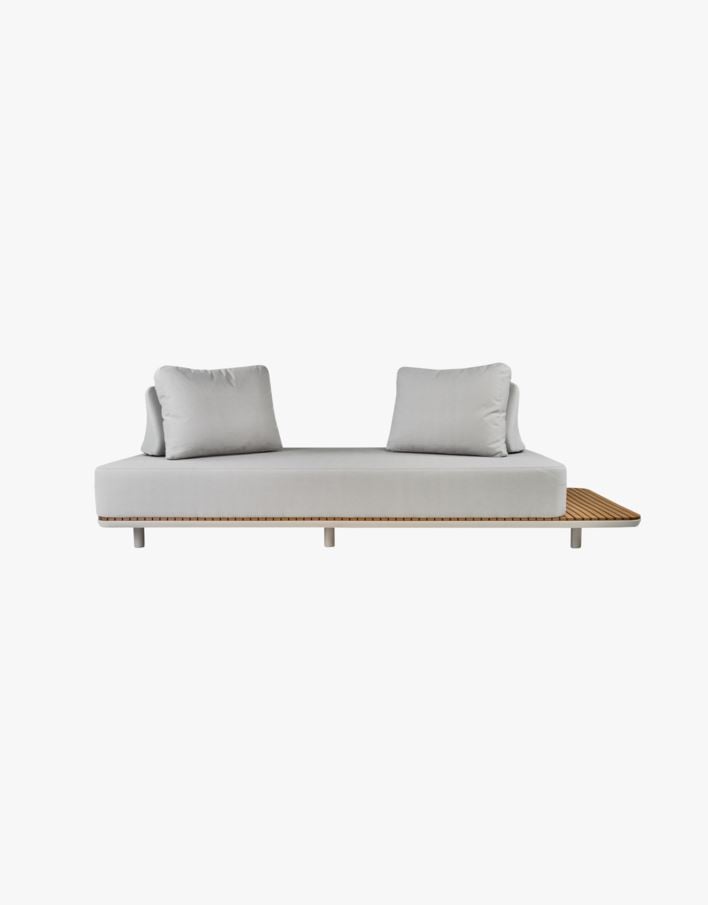 Loungesoffa offwhite - 96,5x253x31,5 cm offwhite - 1