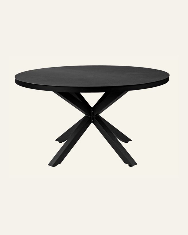 Trädgårdsbord svart - ø140 cm svart - 1