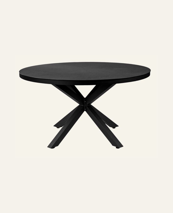 Trädgårdsbord svart - ø140 cm svart - 1