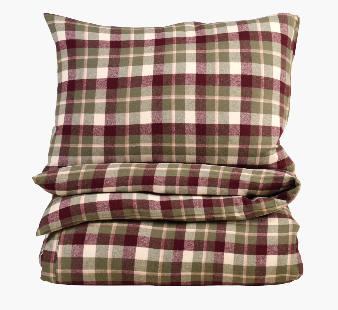 Påslakanset i garnfärgad flanell multi - 150x210 cm multi - 1