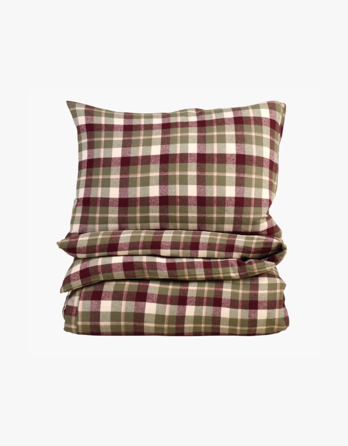 Påslakanset i garnfärgad flanell multi - 150x210 cm multi - 1