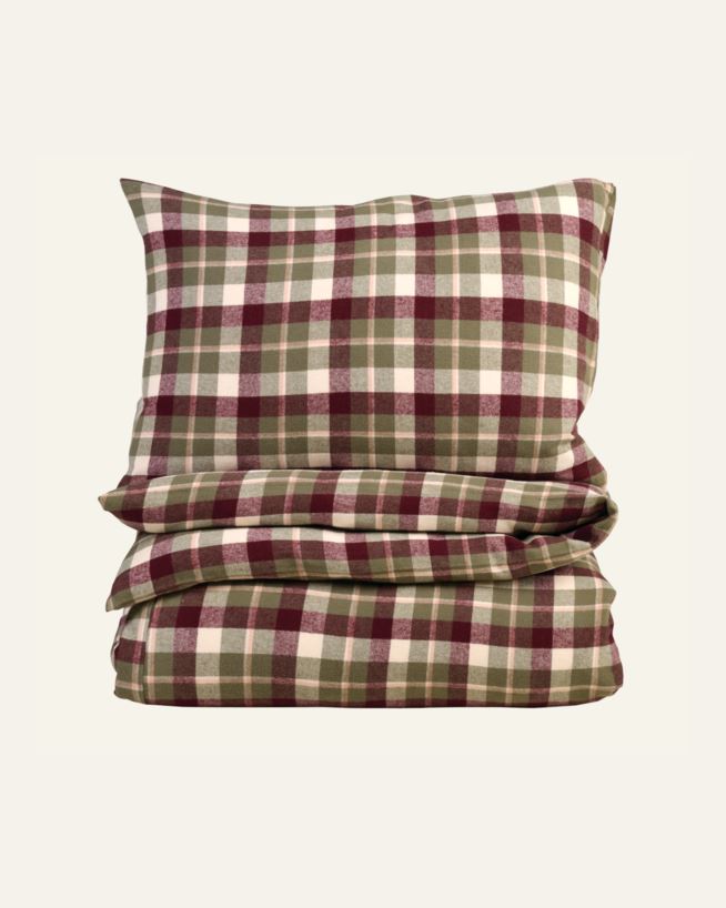 Påslakanset i garnfärgad flanell multi - 230x220 cm multi - 1