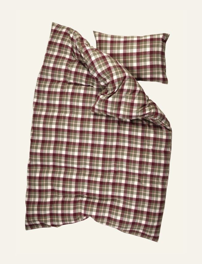 Påslakanset i garnfärgad flanell multi - 3