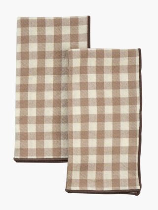 hemtex Heidi 2-pack tygservetter brun