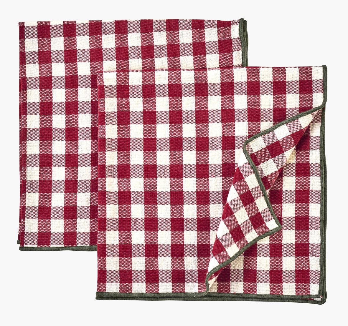 2-pack tygservetter röd - 45x45 cm röd - 1