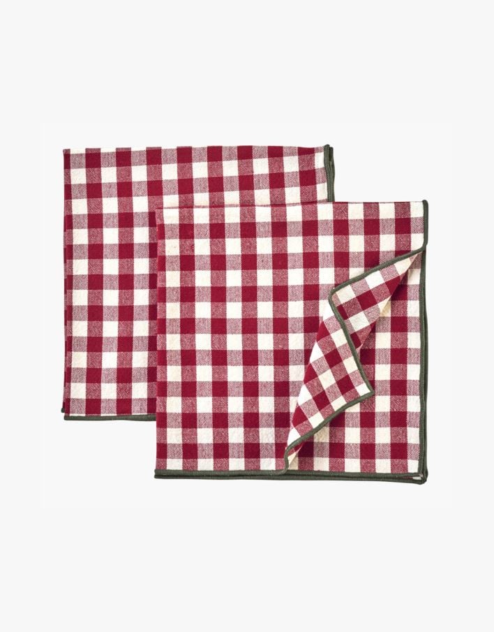 2-pack tygservetter röd - 45x45 cm röd - 1