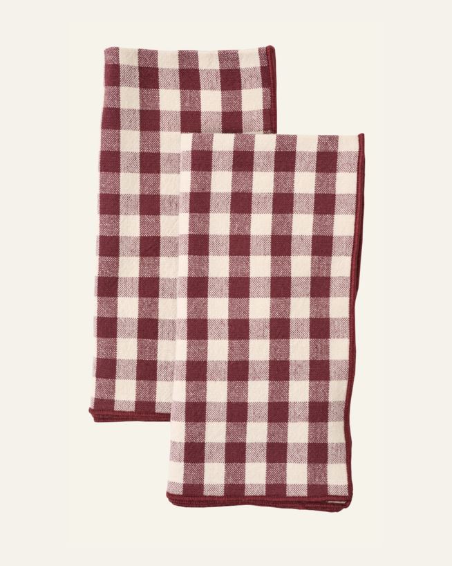 2-pack tygservetter burgundy - 45x45 cm burgundy - 1