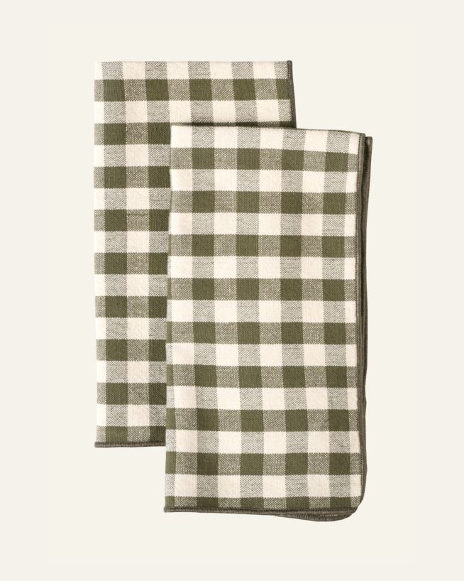 2-pack tygservetter mossgrön - 45x45 cm mossgrön - 1