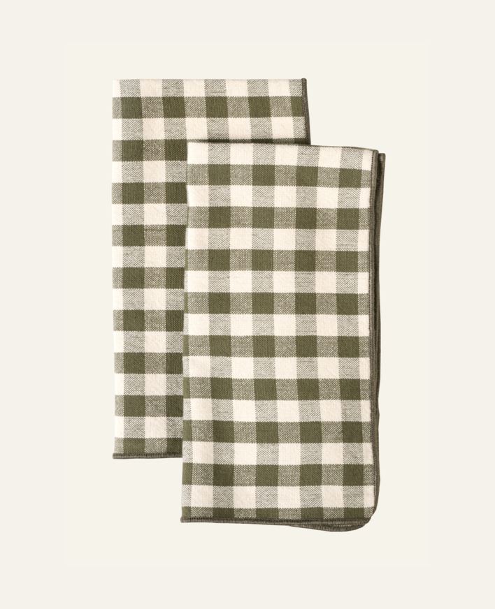 2-pack tygservetter mossgrön - 45x45 cm mossgrön - 1