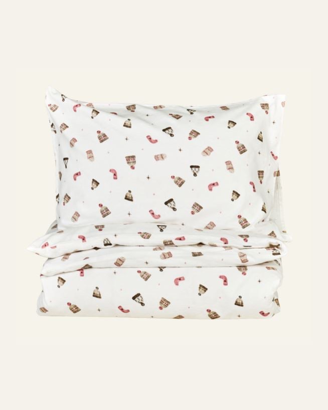 Påslakanset i flanell multi/rosa - 150x210+50x60 cm multi/rosa - 1