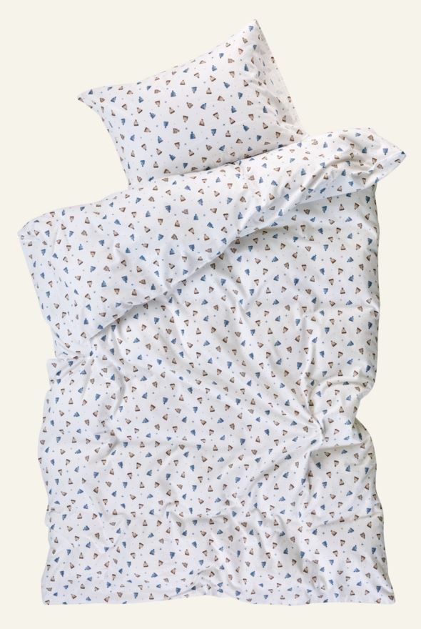 Påslakanset i flanell multi/blå - 2