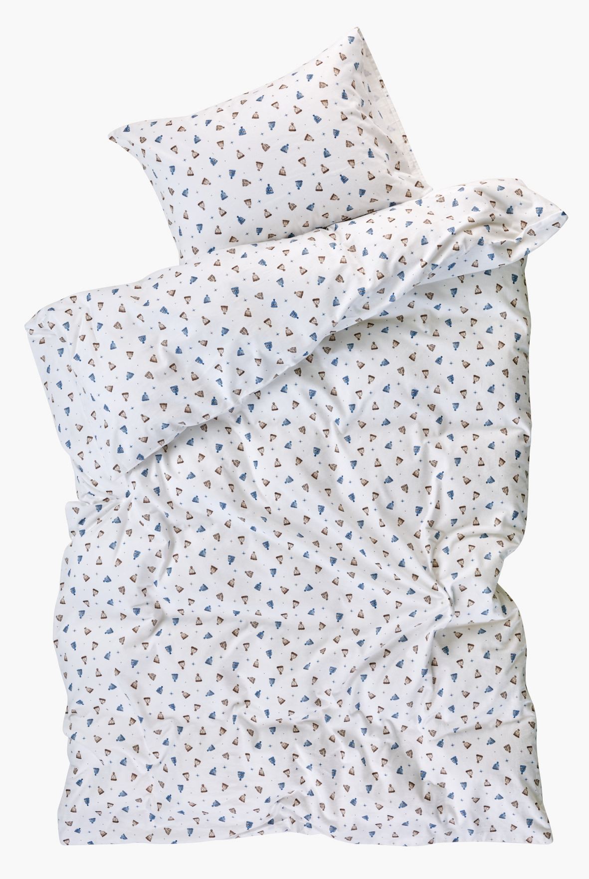 Påslakanset i flanell multi/blå - 2