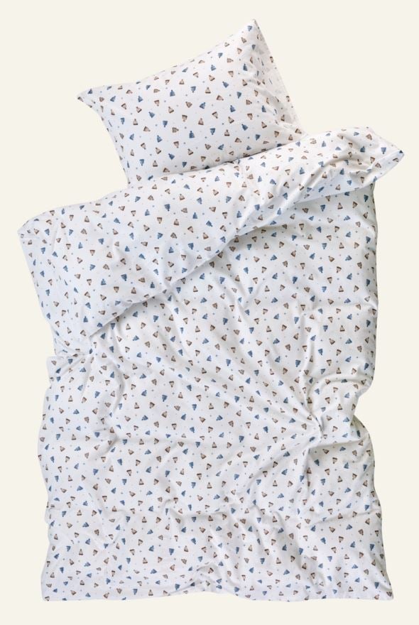 Påslakanset i flanell multi/blå - 2