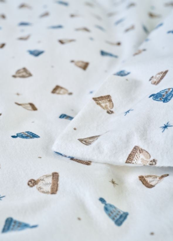 Påslakanset i flanell multi/blå - 3