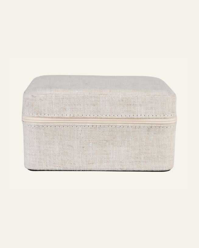 Smyckeskrin med dragkedja natur - 13x13 cm natur - 1