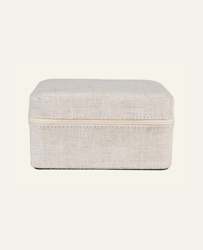 Smyckeskrin med dragkedja natur - 13x13 cm natur - 1